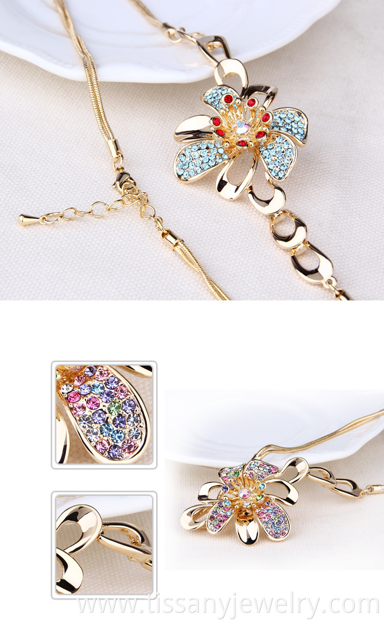  alloy flower neckalce 